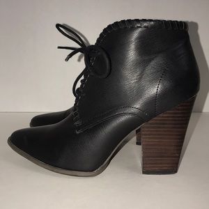 Forever 21 lace up loafer ankle booties